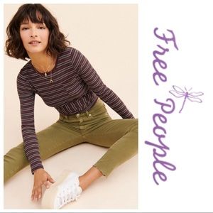 NWT Free People Raw High-Rise Jegging